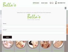 Tablet Screenshot of bellasskincare.com.au